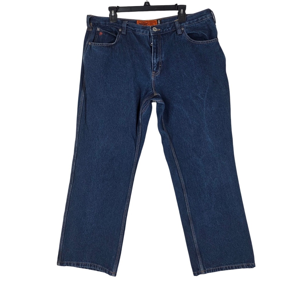 Vtg Y2K Jesse James Industrial Workwear Blue Jeans Mens 38x30 Dk Wash (38x28.5)